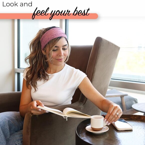 Handmade Red Boho Spandex Headband for Women Wide Yoga Hiking Night Out main image 8
